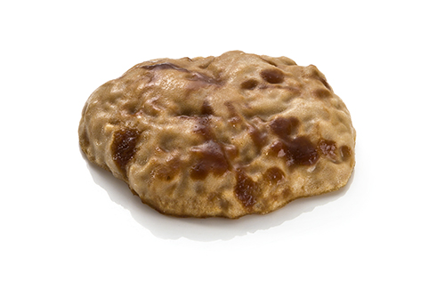 Rinderfrikadelle püriert aus Rindfleisch, mit Senf abgeschmeckt.