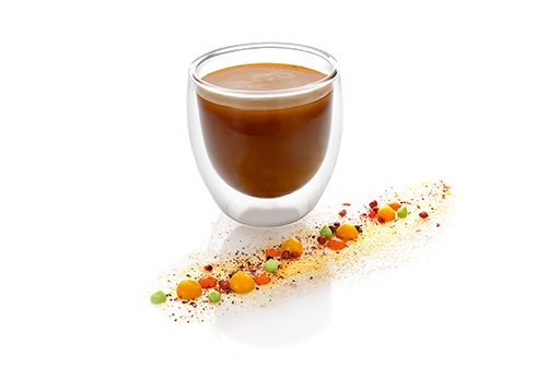 Chinese-style sweet and sour sauce rounded off with sesame oil and soya sauce.