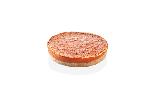 Roggenmischbrotscheiben püriert Tomate-Mozzarella, verfeinert mit Kräutern und dunkler Balsamicocreme.