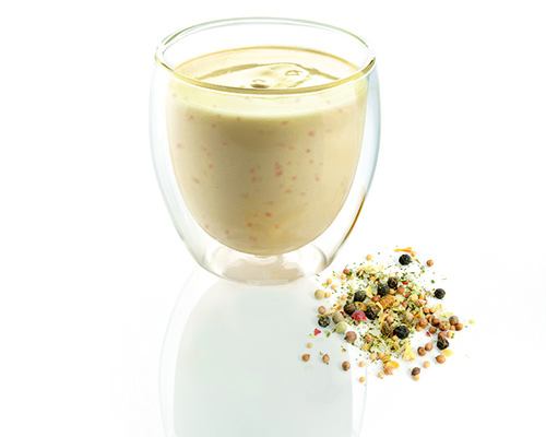 Senfsauce mit Dijon-Senf und Honig abgeschmeckt.