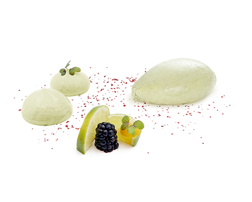 Lime 2-in-1 sorbet and espuma with a fruity flavour.