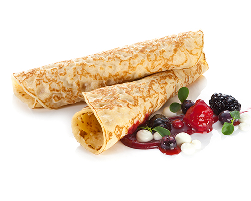 Feine Pfannkuchen goldbraun gebacken, ø 16 cm.