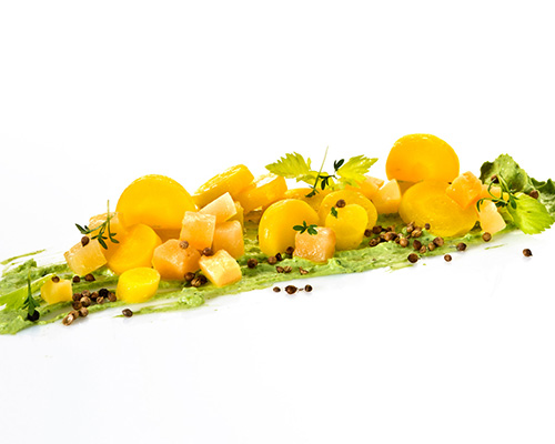 Steckrüben-Karotten-Gemüse extra vorgegart.