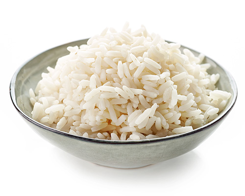 Long grain rice cooked until succulent.