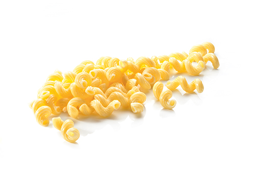 Drellinudeln al dente gekocht.