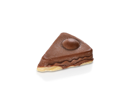 Marble cake pureed from light and dark sponge cake, enriched with cream.