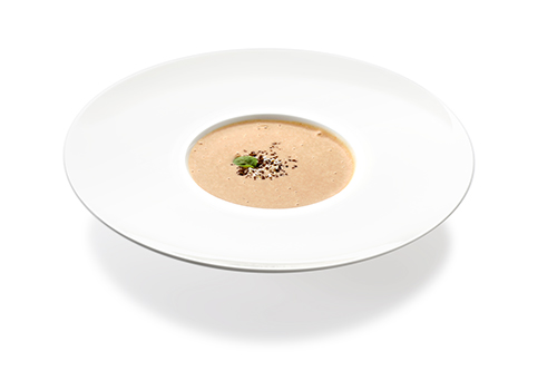 Cremesuppe mit Wildgeschmack hochkalorisch verfeinert mit Wacholder, Lorbeer und Nelke.