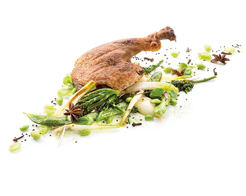 Geschmorte Gänsekeule, sous-vide gegart, im Fond 8 Stück