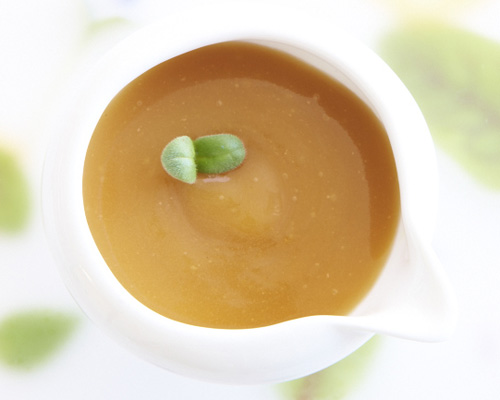 Cream sauce Brown sauce, refined with cream.