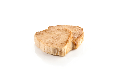 Turkey schnitzel pureed from turkey meat, enriched with quark and cream.