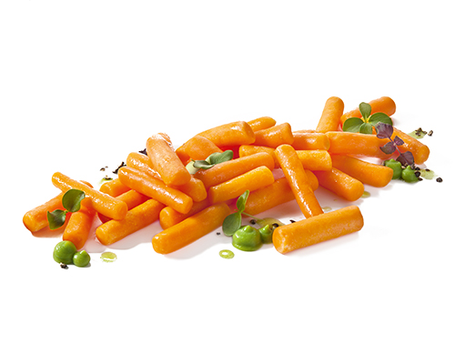 Organic carrot vegetables natural crunchy pre-cooked.