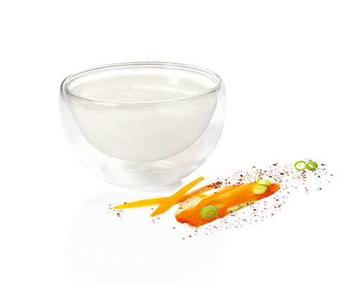 Caesar dressing with anchovies and Italian hard cheese.