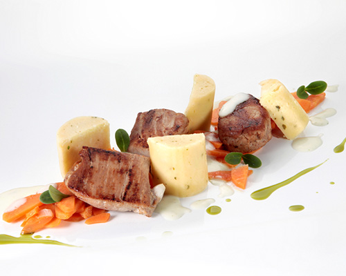 Roast pork fillet.
