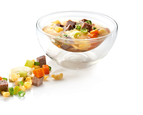 Gaisburger Marsch mit Rindfleisch, Maultaschen, Gemüse und Knöpfle.