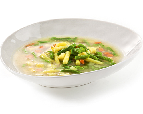 Kräftiger Bohneneintopf mit Birne.