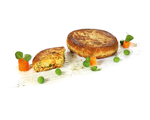 BIO Linsentaler mit braunen Linsen, Kartoffeln, Mais, Karotten und Sellerie, abgerundet mit Röstzwiebeln.