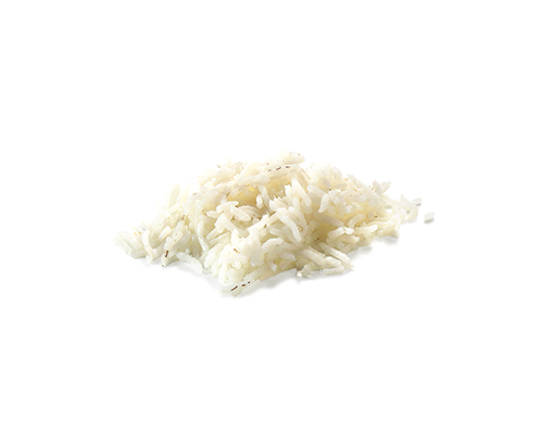 Basmati rice cooked until juicy.