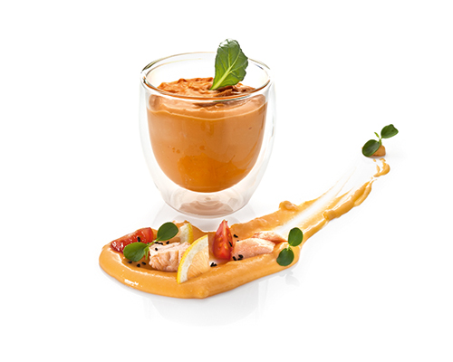 Pasta sauce Salmone salmon in a sauce of fish stock and cream.