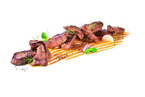 Schweinegeschnetzeltes natur, gebraten.