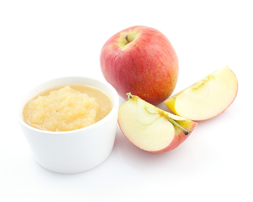 Apple sauce. sweetened.