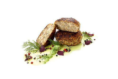 Austernpilzfrikadelle nach Bremer Art verfeinert mit Dill und Senf, nach Art einer Fischfrikadelle.