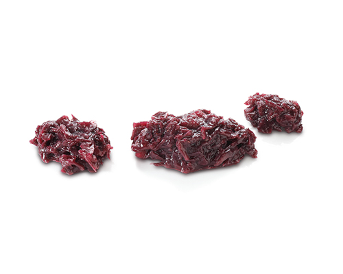 Red cabbage with apple sauce, cloves, bay leaf and juniper.