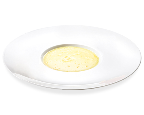 Vanilla milk soup with vanilla flavour.