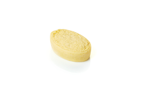 Moulded omelette refined with spices.
