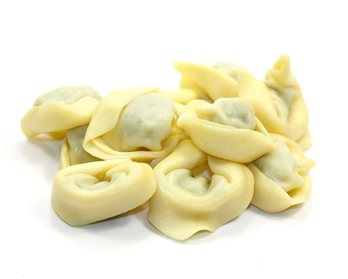 Tortelloni with ricotta and spinach, cooked al dente, cooked al dente.