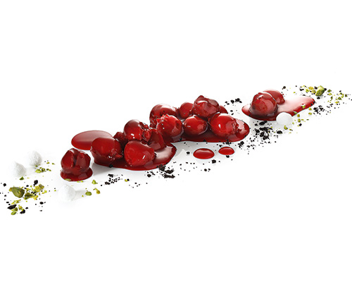 Organic cherry ragout lightly sweetened ragout, with whole cherries.