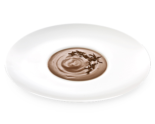 Chocolate milk soup with chocolate flavour.
