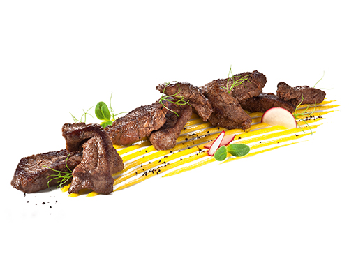 Rindergeschnetzeltes natur, gebraten.