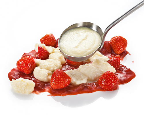 Semolina porridge unsweetened.