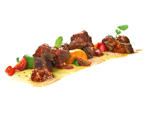 Rindersugo mediterran, mit Tomaten und Fenchel.