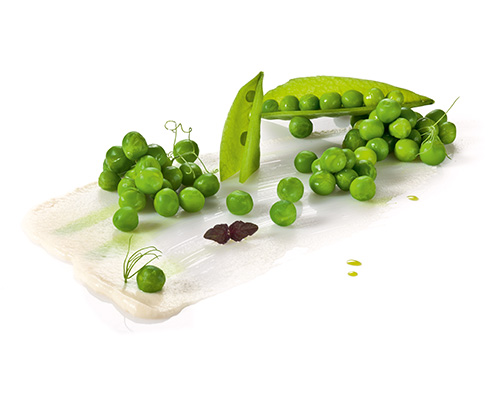 Organic peas lightly oiled and salted.